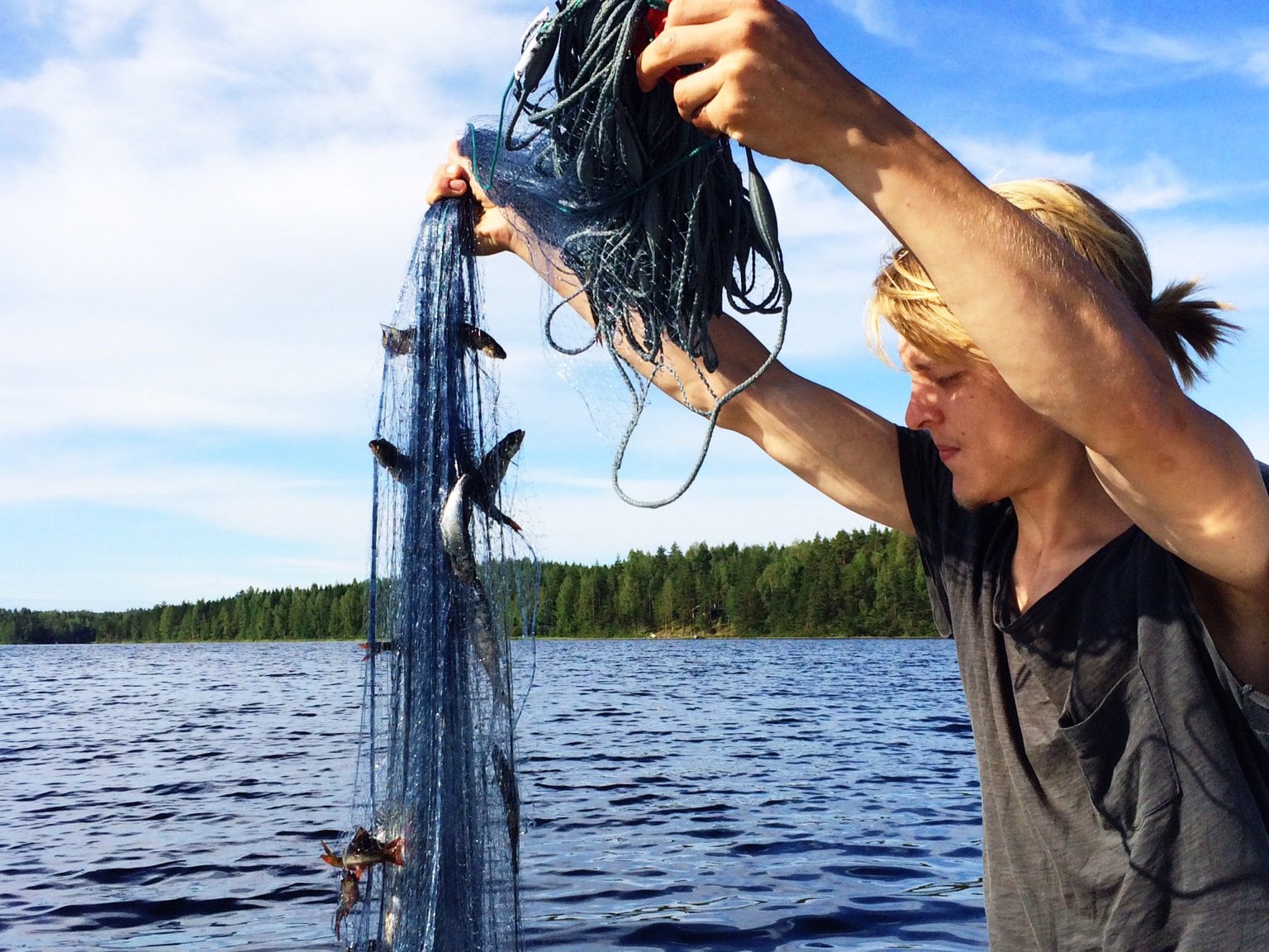 Keskinen lake is rich with fish.