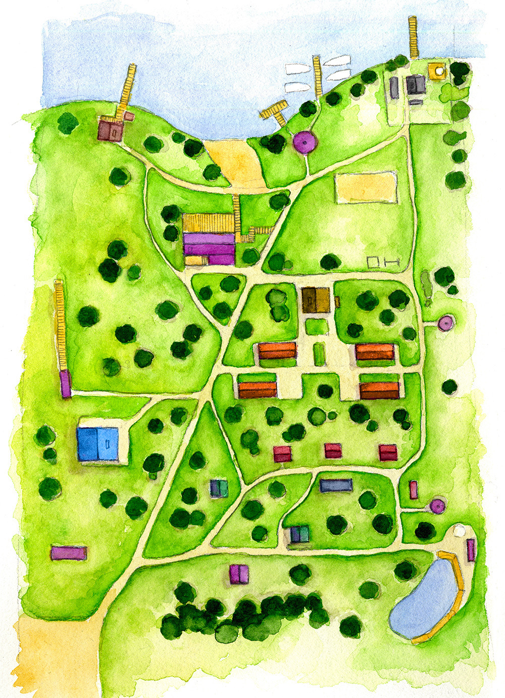 Map of the cottages