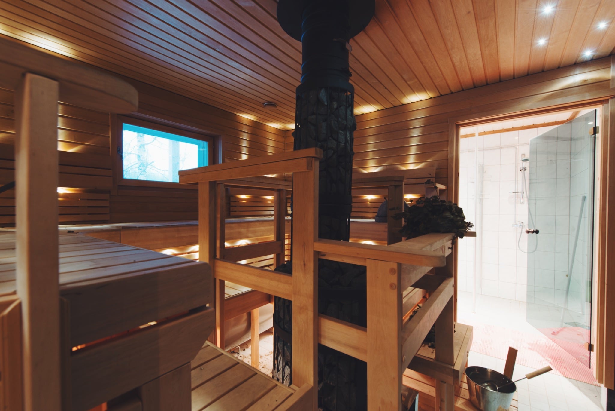 Inside the Evening Sauna